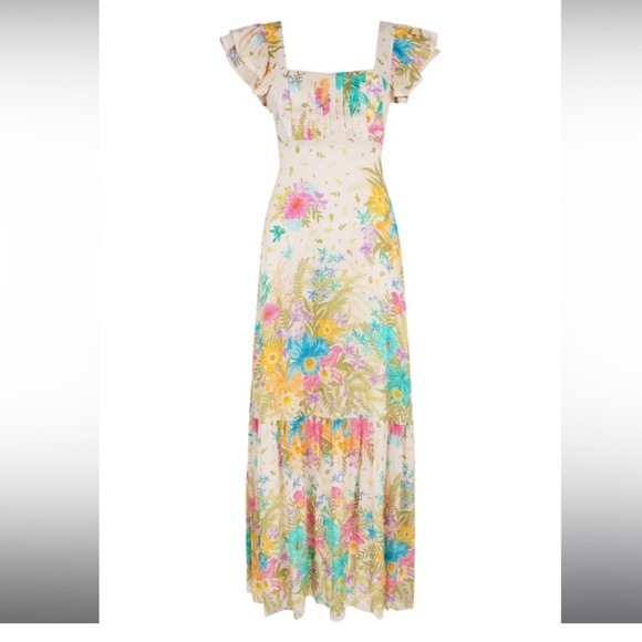 ⚡️Spell Lei-Lei Frill Floral Gown, Size XL, NWT - Picture 5 of 15